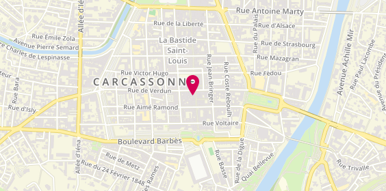 Plan de Majuscule, 37 Rue Courtejaire, 11000 Carcassonne