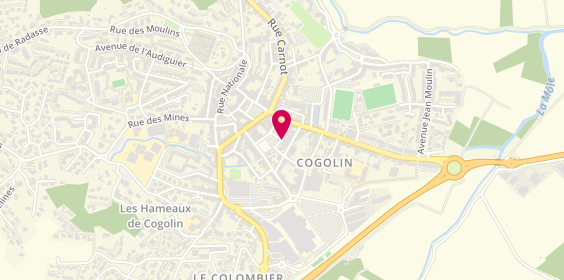 Plan de Cogolin Bureau, place Victor Hugo, 83310 Cogolin