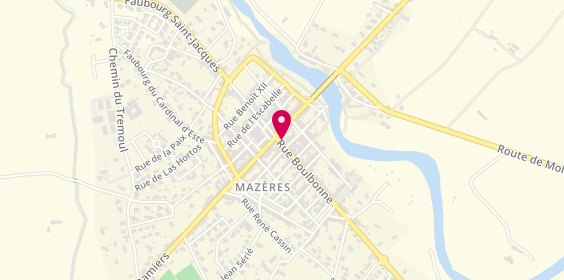 Plan de Mazette Librairie-jeux, 76 Rue Boulbonne, 09270 Mazères
