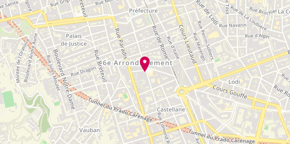 Plan de Librairie le Square, 44 Rue Edmond Rostand, 13006 Marseille