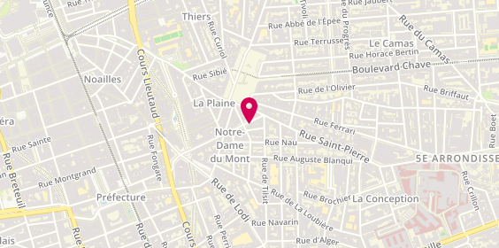 Plan de La Réserve à Bulles, 58 Rue des 3 Frères Barthélémy, 13006 Marseille