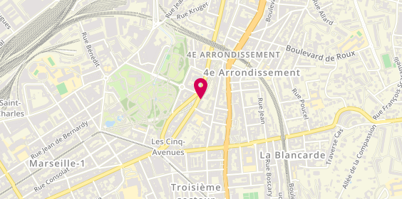 Plan de Librairie Nozika, 70 avenue des Chartreux, 13004 Marseille