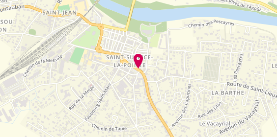 Plan de L'Echappée Livre, 5 place du Grand Rond, 81370 Saint-Sulpice-la-Pointe
