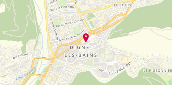 Plan de Librairie la Ruelle, 18 place Général de Gaulle, 04000 Digne-les-Bains