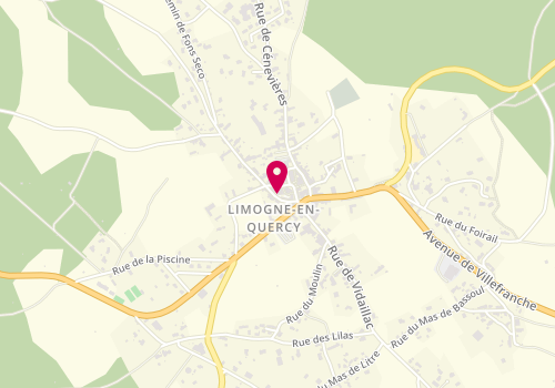 Plan de La Bouquinerie du Chat-Huant, 3 place des Oisons, 46260 Limogne-en-Quercy