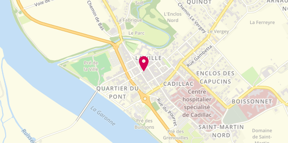 Plan de Jeux de Mots, 18 place de la République, 33410 Cadillac-sur-Garonne