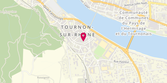 Plan de Librairie du Grillet, 65 Grande Rue, 07300 Tournon-sur-Rhône