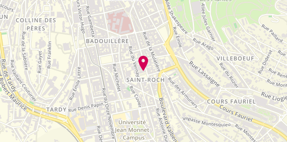 Plan de Papeterie Saint Roch, 44 Rue Antoine Durafour, 42100 Saint-Étienne