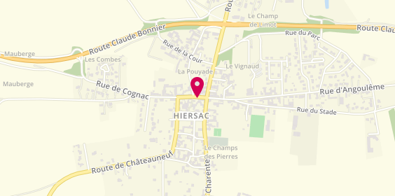 Plan de Point Ici Carte Grise Hiersac (MILLASSEAU Véronique), 8 Rue de Cognac, 16290 Hiersac