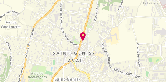 Plan de Librairie Murmure des Mots - St Genis, 65 avenue Georges Clemenceau, 69230 Saint-Genis-Laval