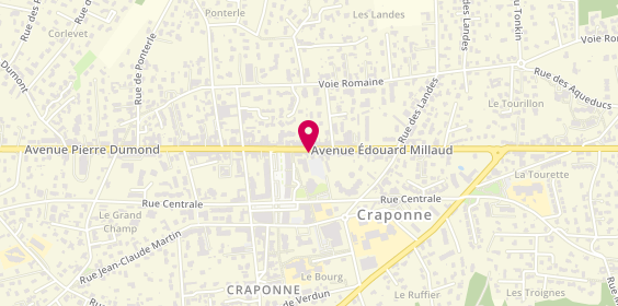 Plan de Le Jardin des Lettres, 87 avenue Edouard Millaud, 69290 Craponne