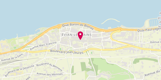 Plan de Librairie la Bouquinerie, Bis
37 Rue Nationale, 74500 Évian-les-Bains