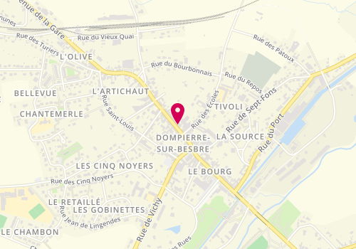 Plan de Jobert Motoculture, 118 Rue Nationale, 03290 Dompierre-sur-Besbre