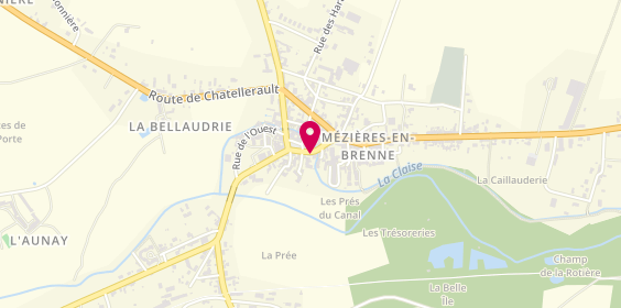 Plan de Librairie Coeur de Brenne, 4 Rue du Pont Malientras, 36290 Mézières-en-Brenne