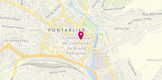 Plan de Librairie Rousseau, 20 Rue de la République, 25300 Pontarlier