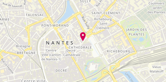 Plan de Papeterie Pouteau, 4 Rue de l'Évêché, 44000 Nantes