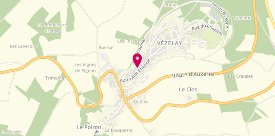 Plan de Librairie l'Or des Etoiles, 29 Rue Saint-Etienne, 89450 Vézelay