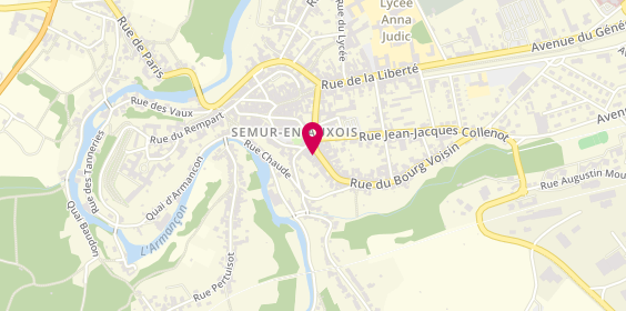 Plan de Librairie de la Poste, 8 Rue du Bourg Voisin, 21140 Semur-en-Auxois
