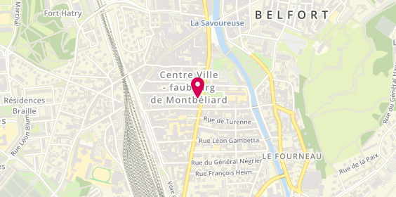 Plan de Librairie du Chat Borgne, 36 Faubourg de Montbéliard, 90000 Belfort