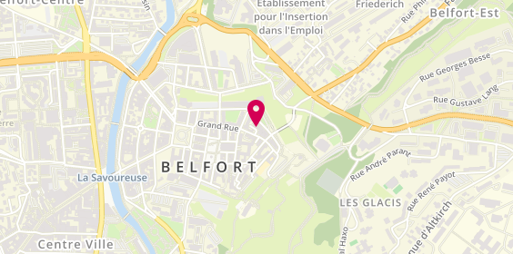 Plan de La Marmite à Mots, 1 place de la Petite Fontaine, 90000 Belfort