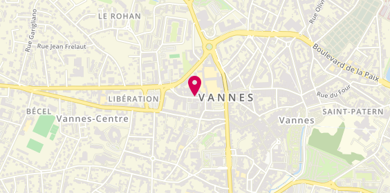 Plan de Librairie Les Prairies Bleues, 16 Rue Hoche, 56000 Vannes