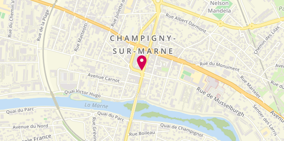 Plan de Rouge Papier, 11 Rue Albert Thomas, 94500 Champigny-sur-Marne