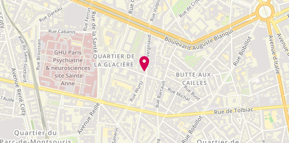 Plan de Éditions L. Mauguin, 32 Rue Vergniaud, 75013 Paris