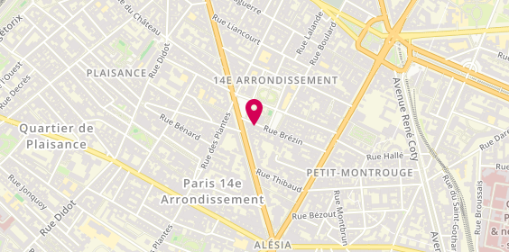 Plan de Au Domaine des Dieux, 33 Rue Brézin, 75014 Paris