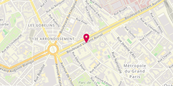 Plan de Librairie Nicole Maruani, 171 Boulevard Vincent Auriol, 75013 Paris
