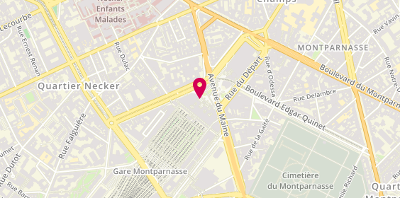 Plan de Kiosque Quai Central Sncf, Place Raoul Dautry, 75015 Paris