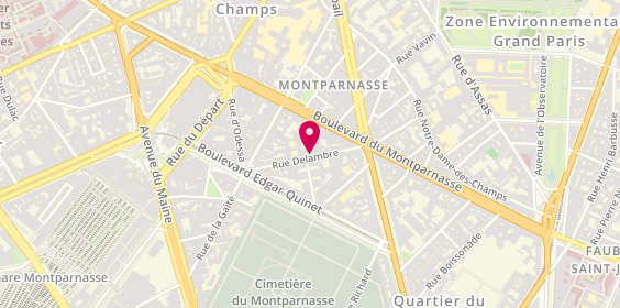 Plan de Bd Delambre, 20 Rue Delambre, 75014 Paris