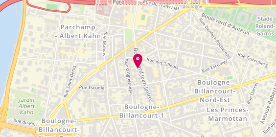 Plan de Les Mots et Les Choses - Nord, 14 Boulevard Jean Jaurès, 92100 Boulogne-Billancourt