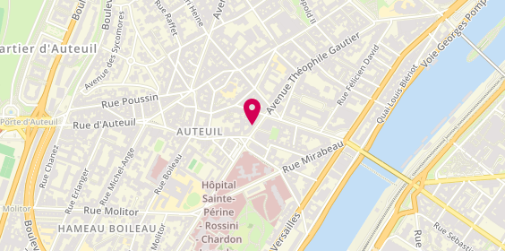 Plan de Librairie Guettier, 66 avenue Théophile Gautier, 75016 Paris