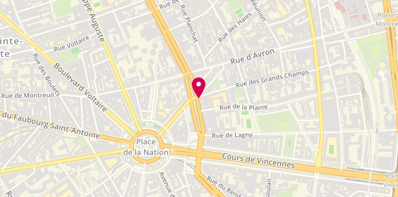 Plan de EURL Etablissements Rochard et Fils, 30 Boulevard de Charonne, 75020 Paris