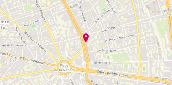 Plan de Librairie Nation, 36 Boulevard de Charonne, 75020 Paris