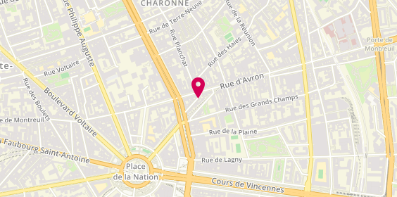 Plan de Anaphore, 14 Rue Auger, 75020 Paris