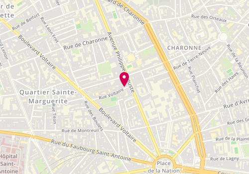 Plan de Librairie Quilombo, 23 Rue Voltaire, 75011 Paris