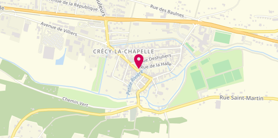 Plan de La Librairie Café, 4 place du Marché, 77580 Crécy-la-Chapelle