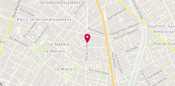 Plan de Perrotin Paris, 76 Rue de Turenne, 75003 Paris