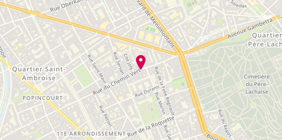 Plan de La Musardine Media 1000 - M Diffusion-Al, 122 Rue du Chemin Vert, 75011 Paris