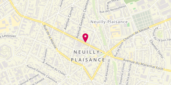 Plan de Librairie l'Alternative, 45 avenue du Maréchal Foch, 93360 Neuilly-Plaisance