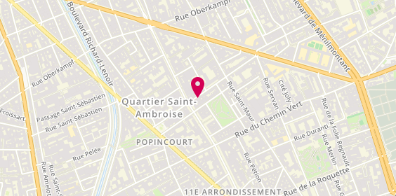 Plan de Bouquinerie solidaire Oxfam, 8 Rue Saint-Ambroise, 75011 Paris