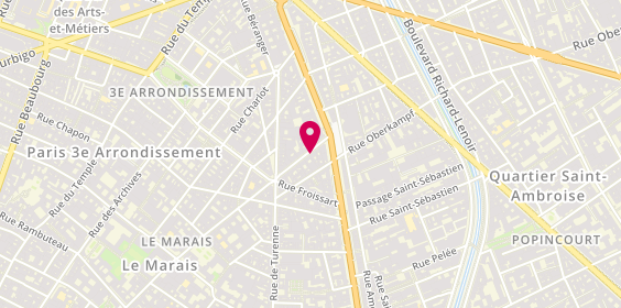 Plan de Yvon Lambert, 14 Rue des Filles du Calvaire, 75003 Paris