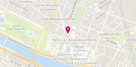 Plan de Librairie Delamain, 155 Rue Saint-Honoré, 75001 Paris