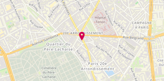 Plan de Librairie le Comptoir des mots, 239 Rue des Pyrénées, 75020 Paris
