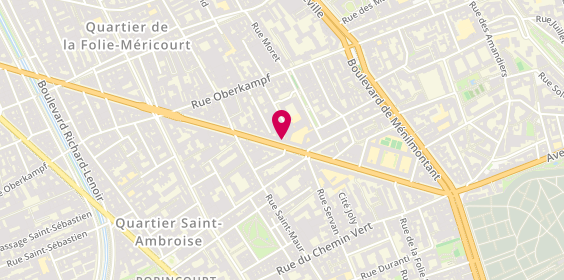 Plan de Centre Reprographie, 77 avenue de la République, 75011 Paris