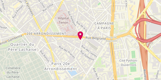Plan de Librairie la Bicyclette Bleue, 45 Rue Pelleport, 75020 Paris