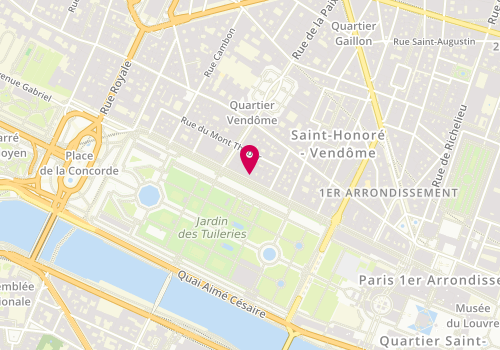 Plan de Librairie Galignani, 224 Rue de Rivoli, 75001 Paris