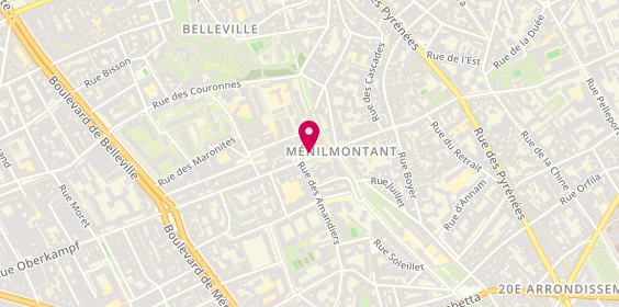 Plan de Le Monte en l'Air, 2 Rue de la Mare, 75020 Paris