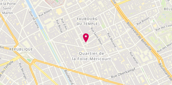 Plan de L'Asiathèque, 1 Rue Deguerry, 75011 Paris